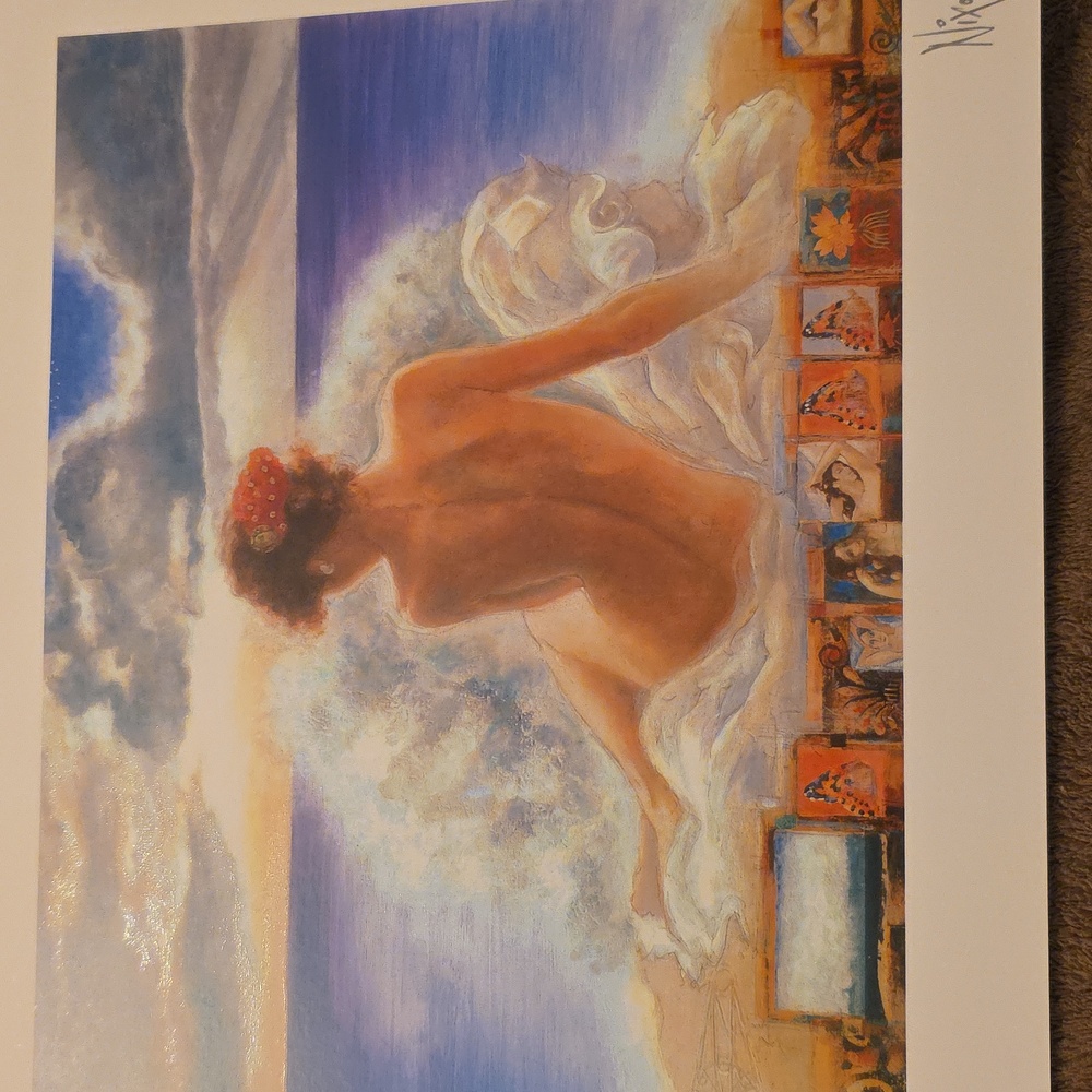 PETER NIXON *VENUS ANADYOM* Nude Woman Beach Art Print